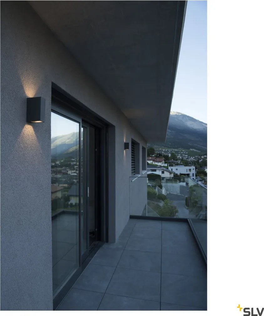 SLV 232445 QUAD Modern Kültéri Fali Lámpa Antracit LED IP44