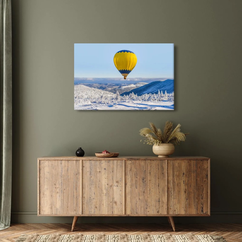 Kép - repülés a téli táj felett (90x60 cm)