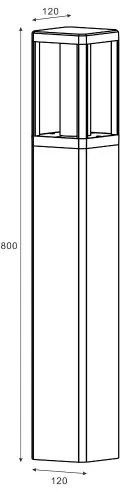 Zuma Line SJ12333 - LED Kültéri lámpa URBAN LED/12W/230V IP65 fekete