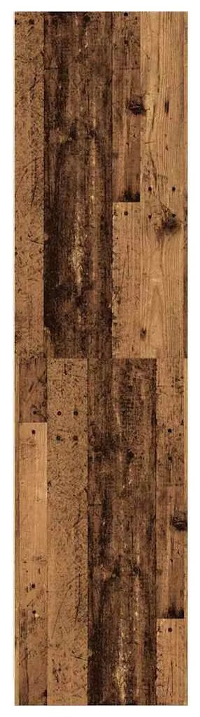 antik fa színű szerelt fa ruhásszekrény 80 x 50 x 200 cm
