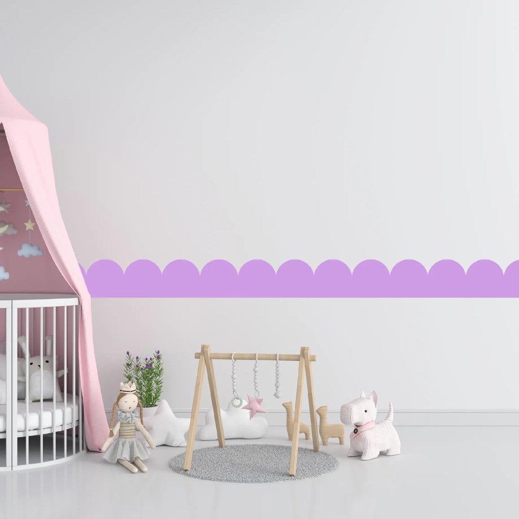 PIPPER. Textil öntapadó tapéta - Mini Ív - Lila színű Szín: Sápadt