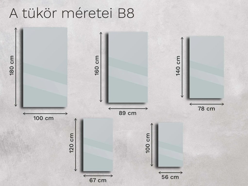 Keretes tükör B8