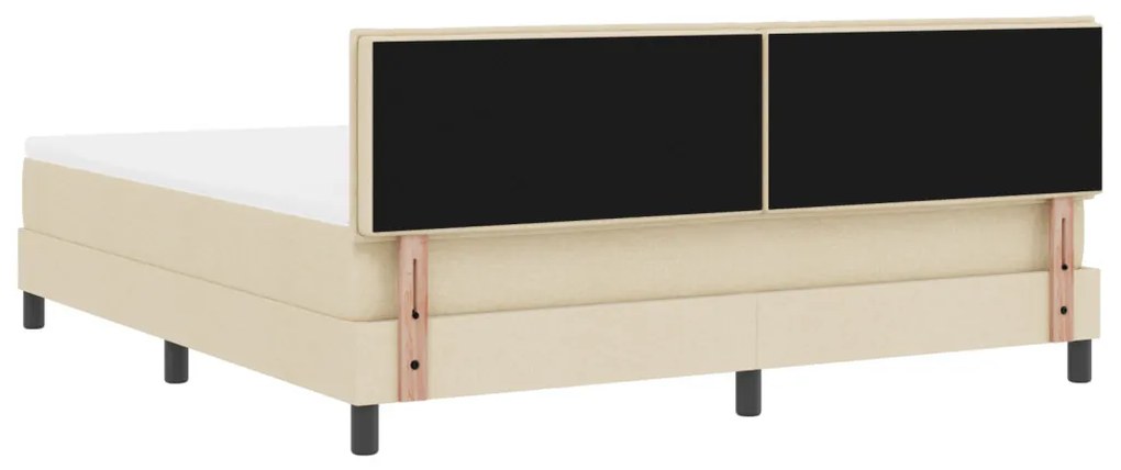 Boxspring Ágy Matraccal & LED Bézs 180x200 cm Szövet