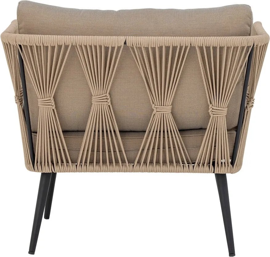 Bézs párnázott kerti fotel Pavone – Bloomingville