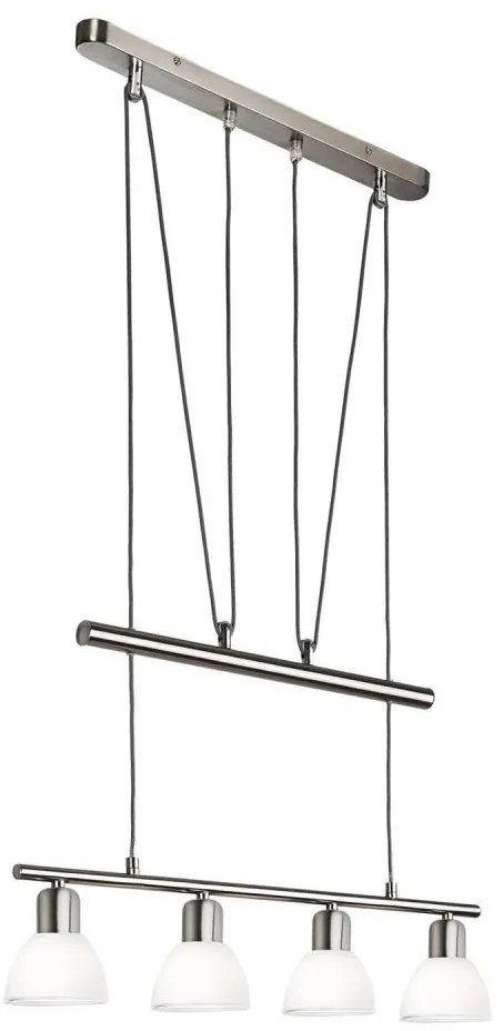 LED Csillár zsinóron MATTES 4xE14/4W/230V 3000K fényezett króm