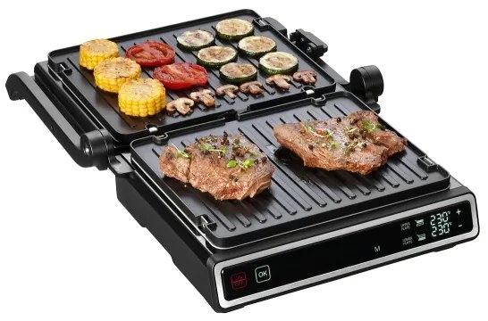 Concept ge3550 - Kontaktgrill 2000W/230V mit Temperatursensor, schwarz
