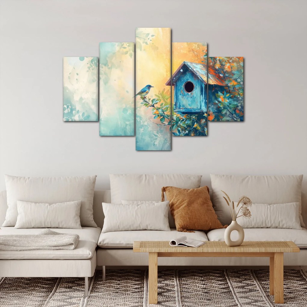 Kép - Madárház, akvarell (150x105 cm)