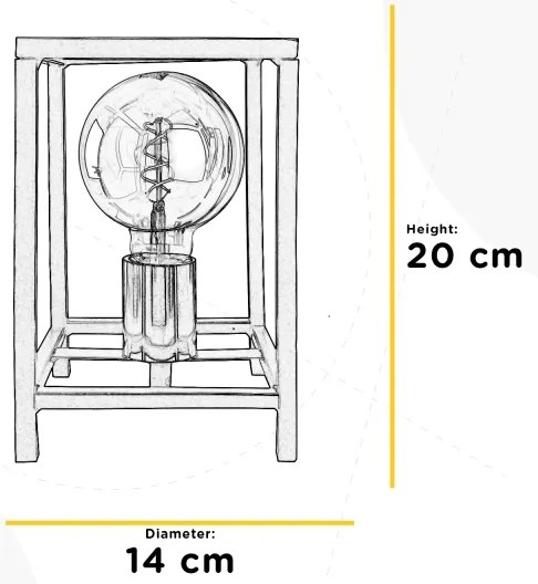 ONLI - Asztali lámpa FLOKI 1xE27/15W/230V 20 cm fekete/réz