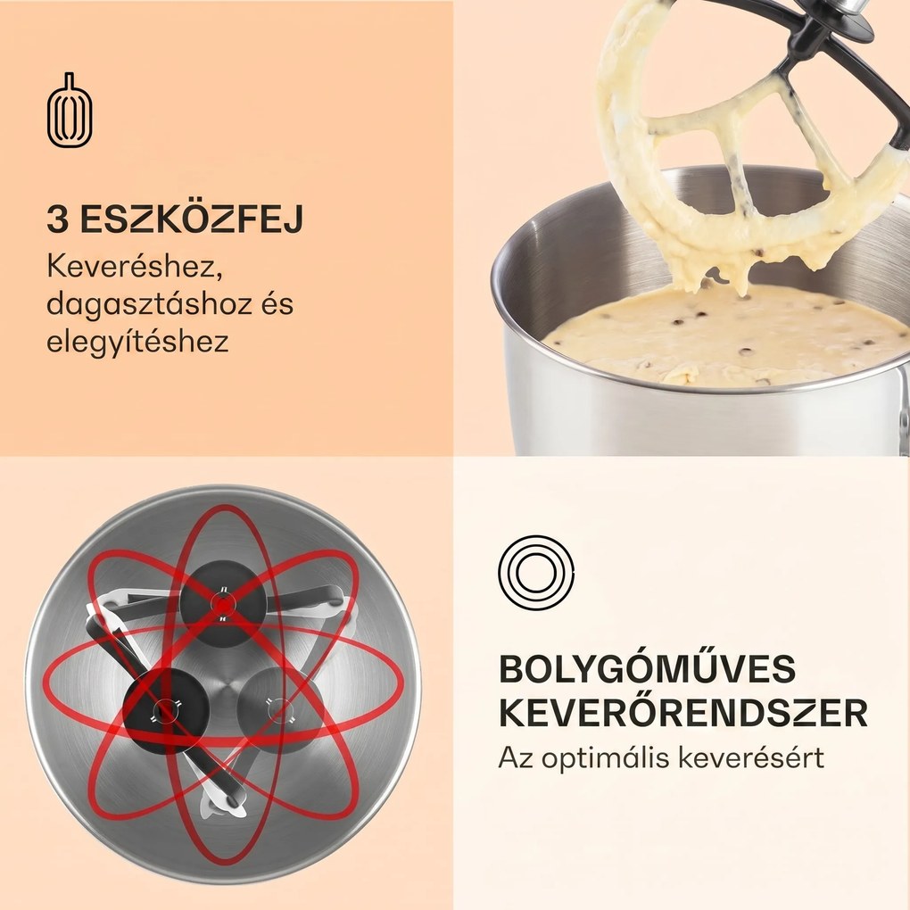 Klarstein Bella, konyhai robotgép, 1800 W, 2,7 PS, 5 L