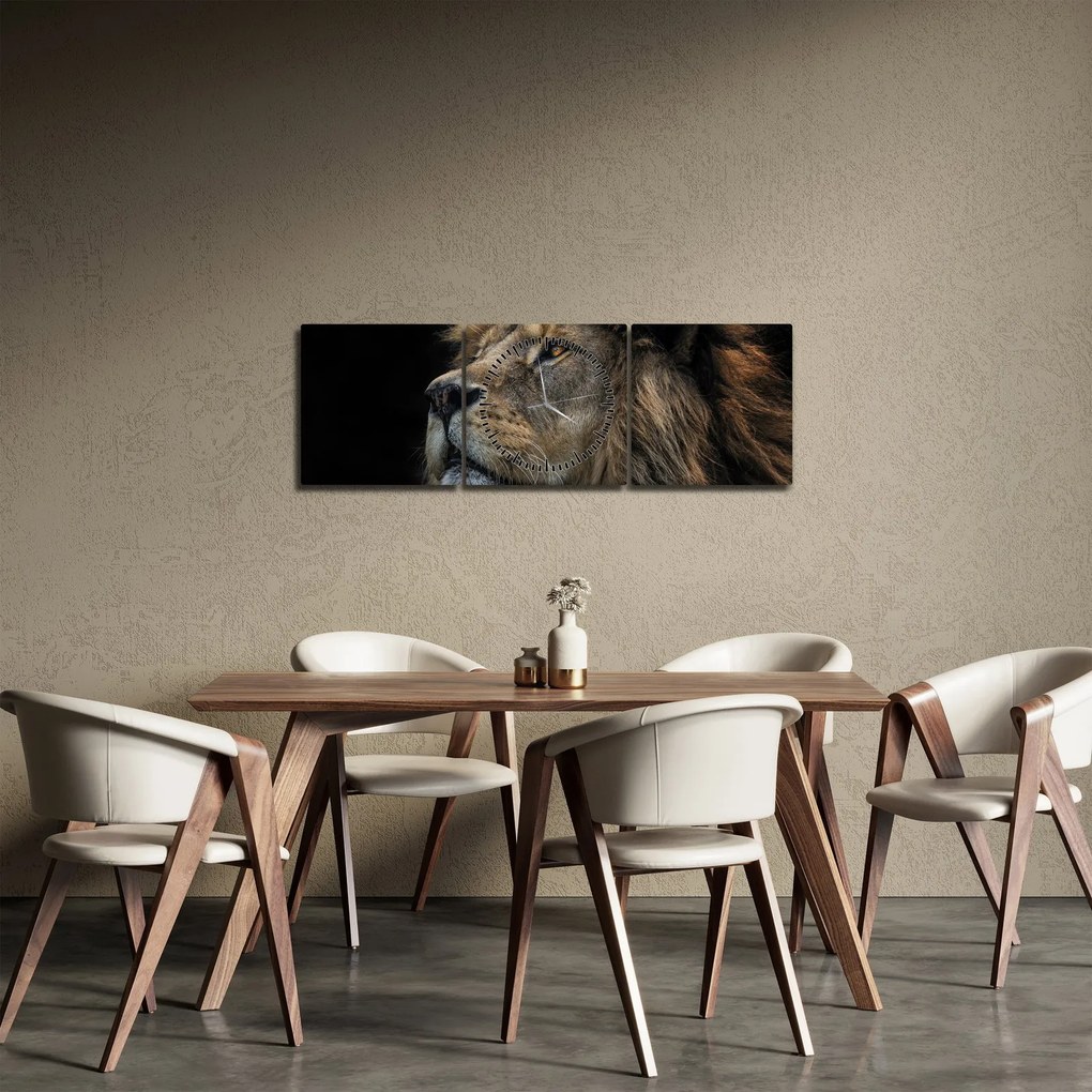 Kép - A fenséges oroszlán (órával) (90x30 cm)