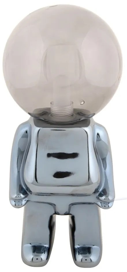 Szürke LED dimmelhető asztali lámpa üveg búrával (magasság 27 cm) Ross – Leitmotiv