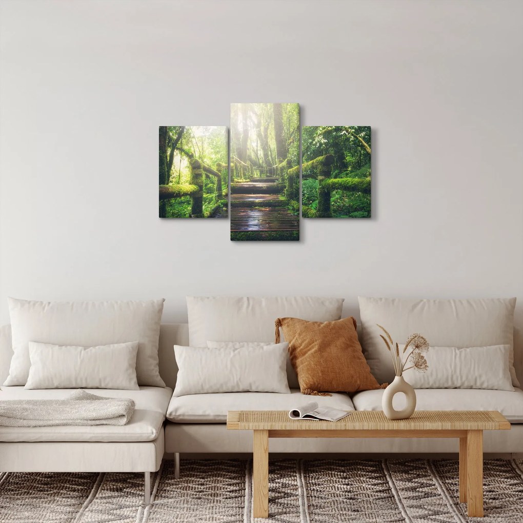 Kép - falépcsők az erdőben (90x60 cm)