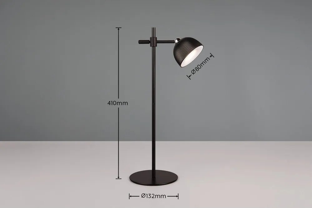 Fekete LED dimmelhető asztali lámpa csiptetővel (magasság 41 cm) Maxima – Reality