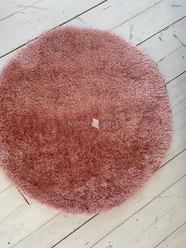 Puffy shaggy kerek szőnyeg Rózsaszín (Pink) 80x80