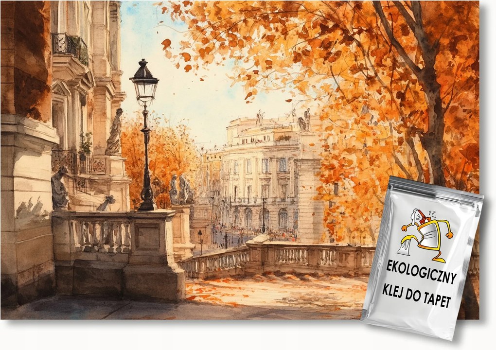 Fotótapéta Flizelina Város Építészet Ősz Terasz Fa 350x250 ragasztó