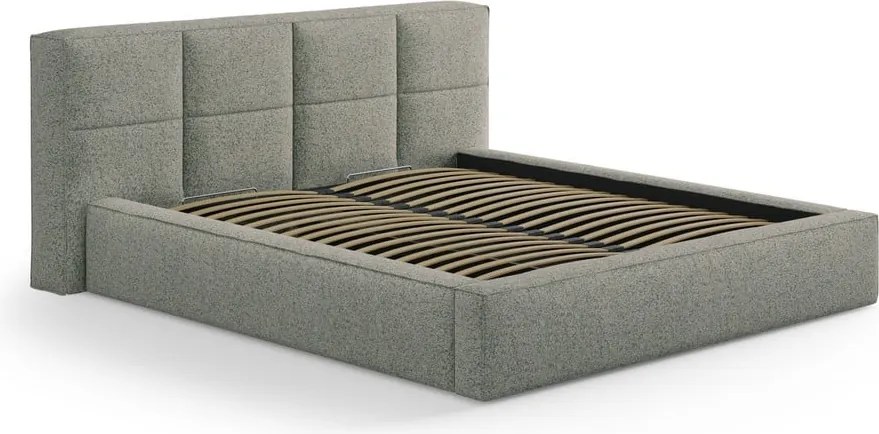 Zöld kárpitozott ágytámla 209x100 cm Darren – Micadoni