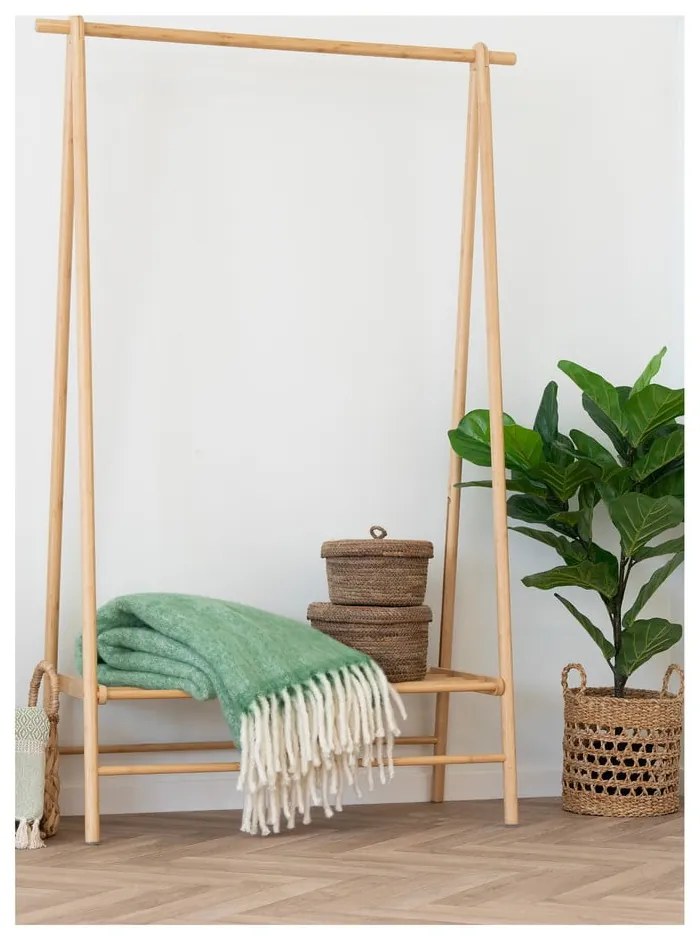 Zöld gyapjúkeverék takaró 130x170 cm Carmel – House Nordic