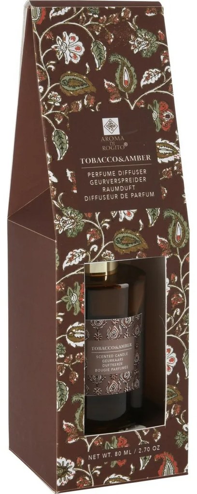 Bougie Tobacco & Ambra illat diffúzor, 80 ml