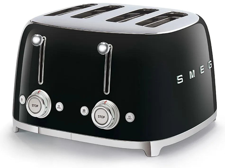 50-es évekbeli, Retro stílusú kenyérpirító, P4 fekete 2000W - SMEG