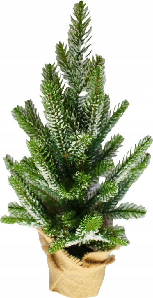 Mesterséges karácsonyfa havas Erdőkirálynő, mint élő kis juta Pe 100 %