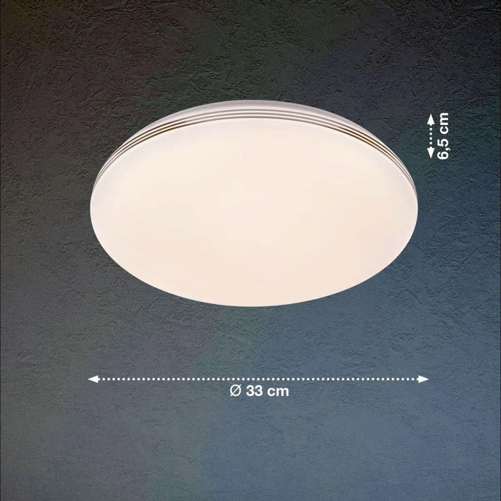 FISCHER&HONSEL 21104 FARO Kerek Mennyezeti Lámpa Fehér LED IP20