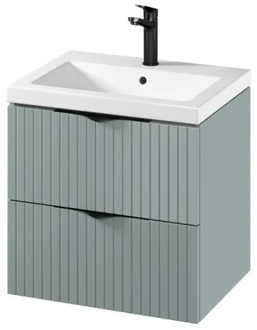 Cersanit S801-544 - Függesztett fürdőszobai szekrény mosdóval TIRSO 60x45 cm menta