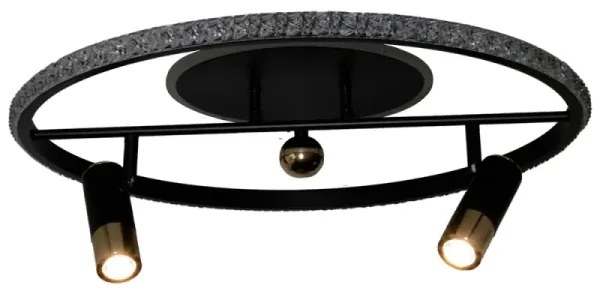 LED Dimmelhető mennyezeti lámpa LED/60W/230V 3000-6500K fekete + távirányítás