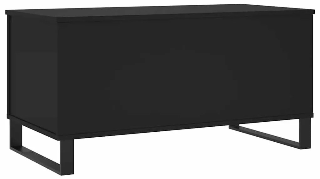 Fekete szerelt fa dohányzóasztal 90x44,5x45 cm