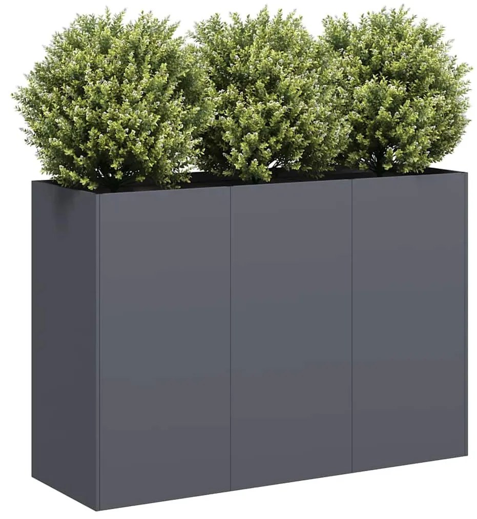 vidaXL növénytartó antracitszürke 120x40x80 cm hidegen hengerelt acél