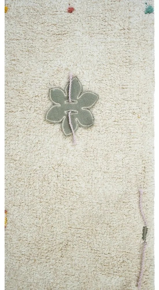 Krémszínű pamut gyerek játszószőnyeg 120x160 cm Wildflowers – Lorena Canals