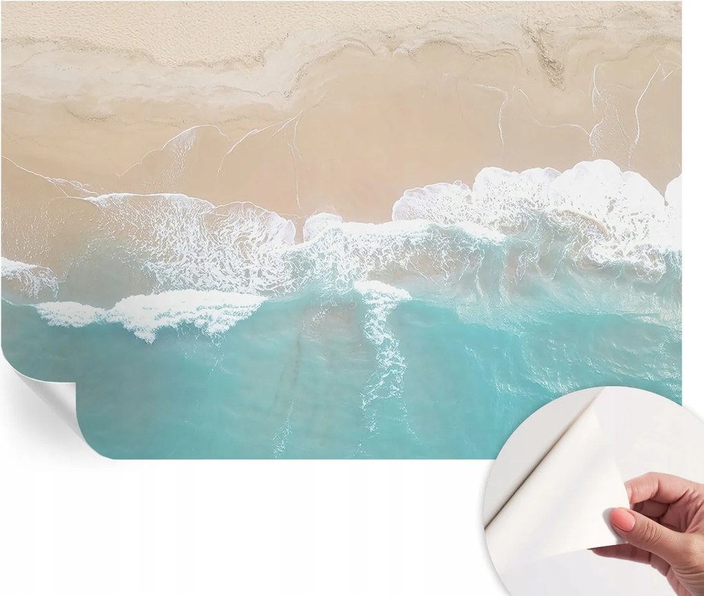 Öntapadós Fali Fotótapéta Hálószobába Zúgó hullámok 104x70 cm