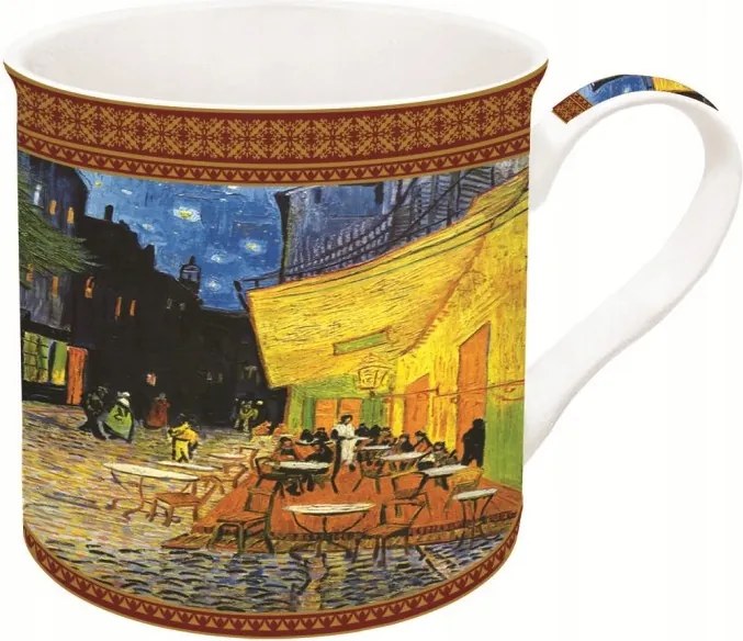Porcelán Bögre Art Masterpiece Vincent Van Gogh Kávézó Terasz Éjszaka