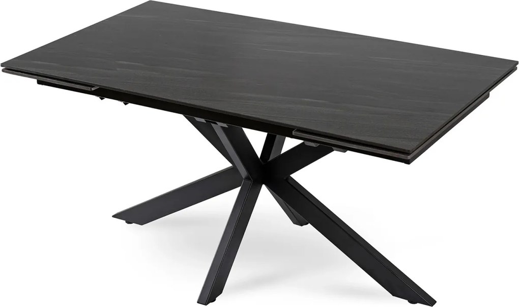 Kihúzható kerámia étkezőasztal 160–240 cm méretben, fekete színben BRUNO