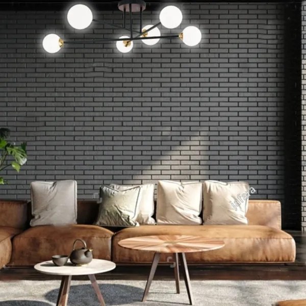 Orion DL 7-786/6 - Felületre szerelhető csillár SNOWWHITE 6xG9/20W/230V átm. 84 cm fekete/arany