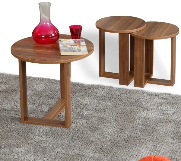 SZETT 3x MIRA barna dohányzóasztal