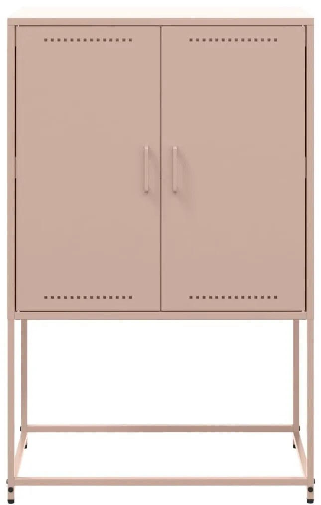 rózsaszín acél magasszekrény 68,5 x 38,5 x 107 cm
