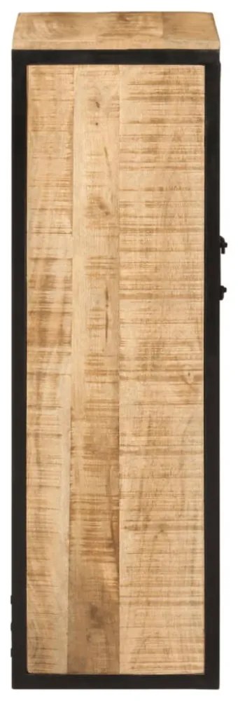 tömör mangófa és vas fürdőszobai szekrény 40 x 27 x 90 cm