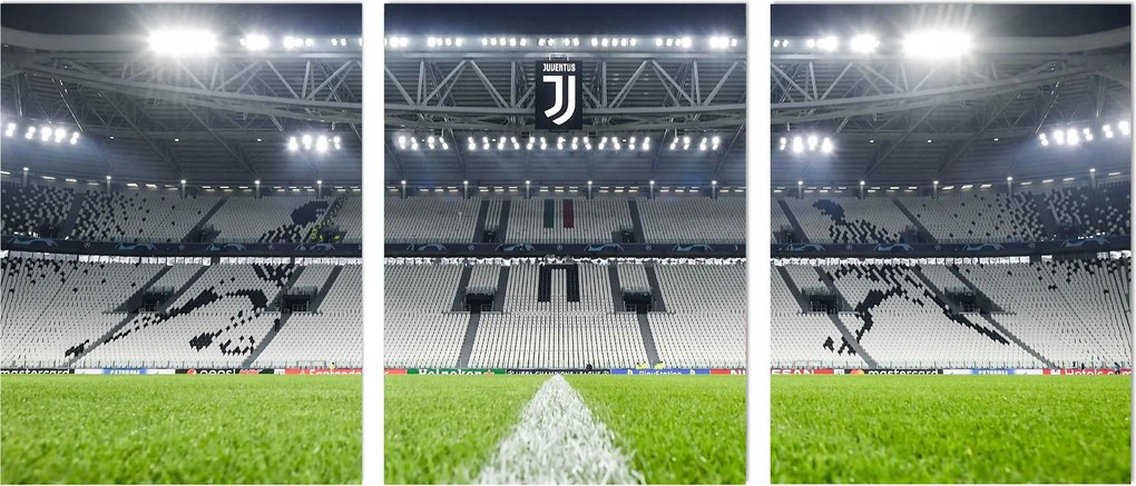 Juventus Torino prémium falikép 3 részes triptichon 40x90 cm