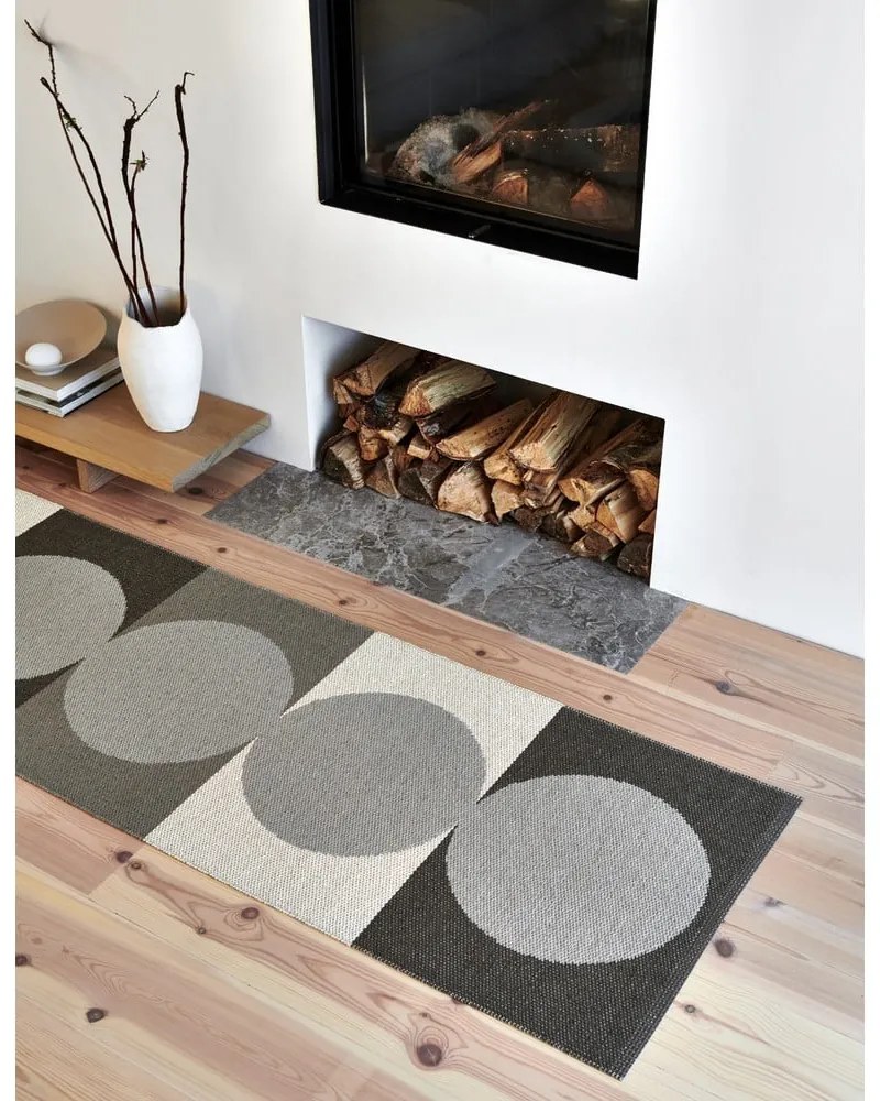 Szürke-krémszínű kültéri-beltéri szőnyeg 70x140 cm Otto Clay – Pappelina