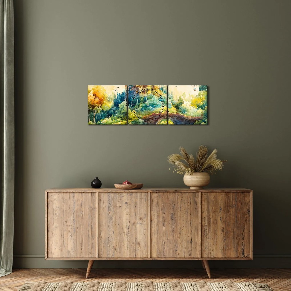Kép - Mesebeli kastély (órával) (90x30 cm)