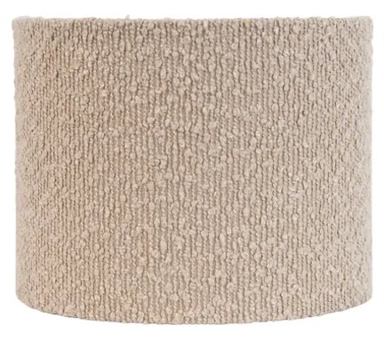 Szövet lámpaernyő bézs színben, teddy anyaggal 18/18/14