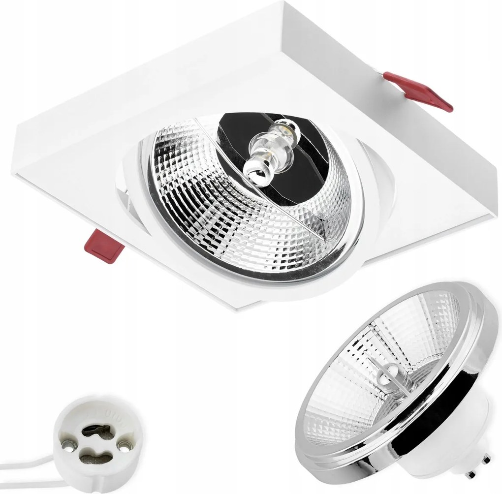 Süllyesztett Halogén Lámpatest Mennyezeti Lámpa Mozgatható AR111 Led GU10 15W