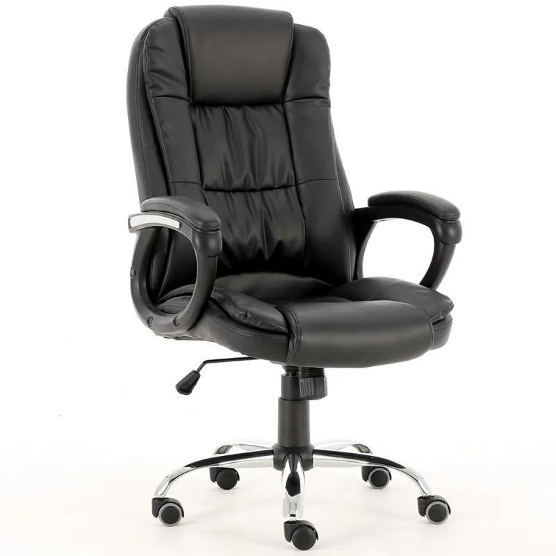 Forgó irodai szék, IDOL, műbőr, fekete színben