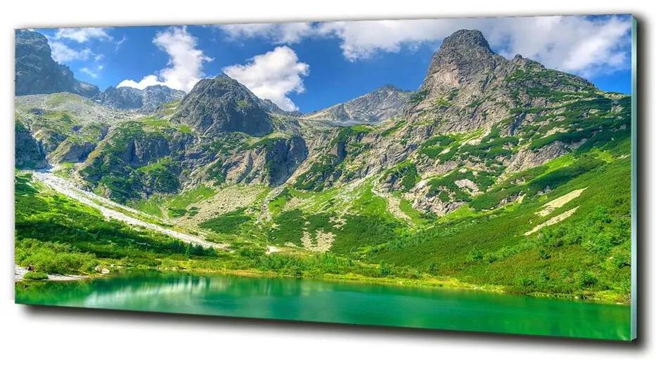 Üvegkép falra Tó a hegyekben cz-obglass-125x50-92038877