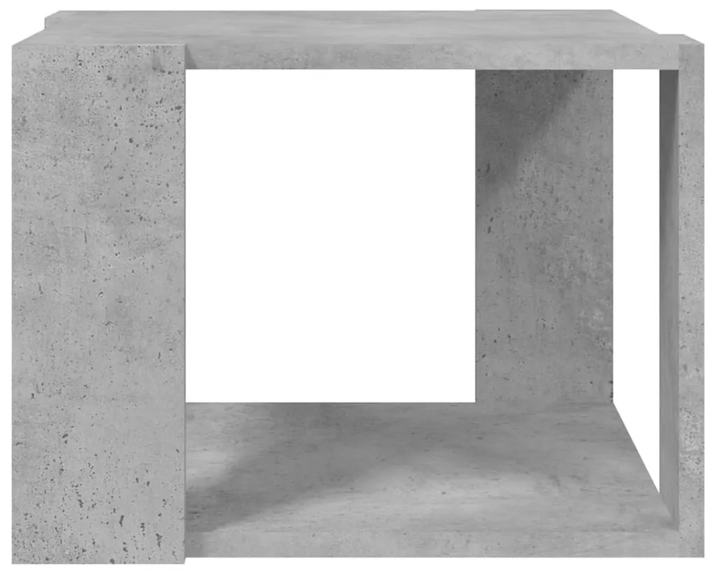 Betonszürke szerelt fa dohányzóasztal 40 x 40 x 30 cm