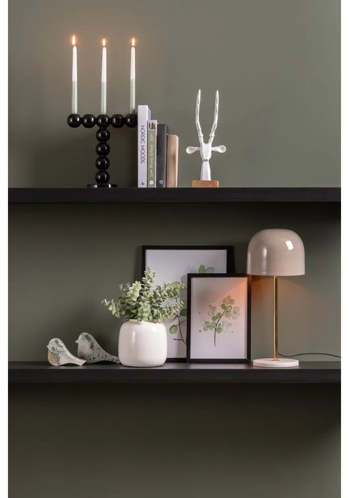 Krémszínű asztali lámpa fém búrával (magasság 50 cm) Manta – Leitmotiv