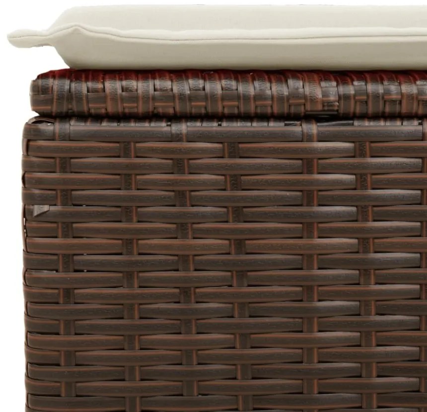 vidaXL barna polyrattan kerti szék párnával 55 x 55 x 37 cm