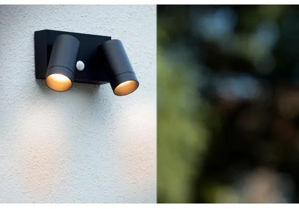 Lucide 09831/02/30 - Kültéri lámpa TAYLOR szenzorral 2xGU10/50W/230V IP54