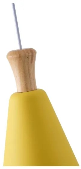 Csillár zsinóron 1xE27/15W/230V sárga átm. 20 cm