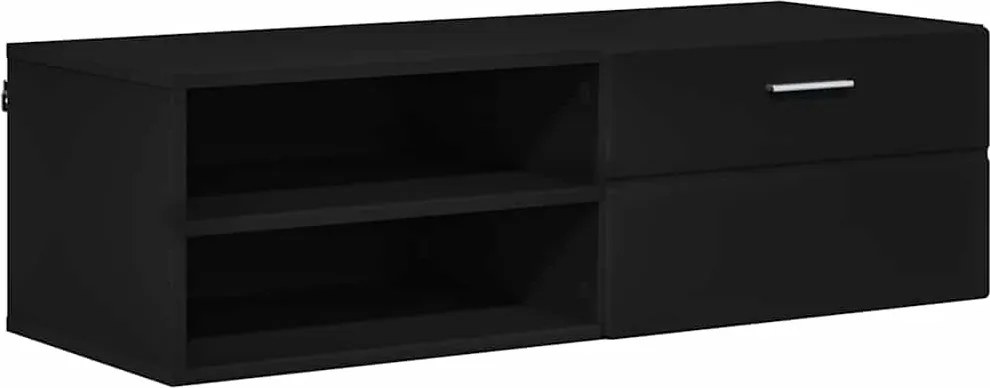 vidaXL Fából Készült Szekrény Fekete 100,5 x 39 x 30 cm Faanyag
